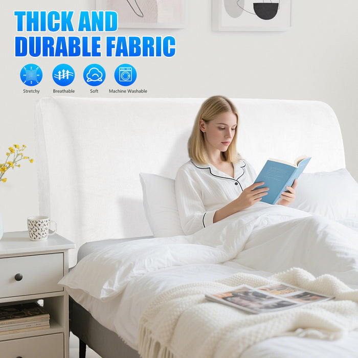 Ystyle Velvet Headboard Cover 200cm Stretch Bed Back Protector-YSTYLE