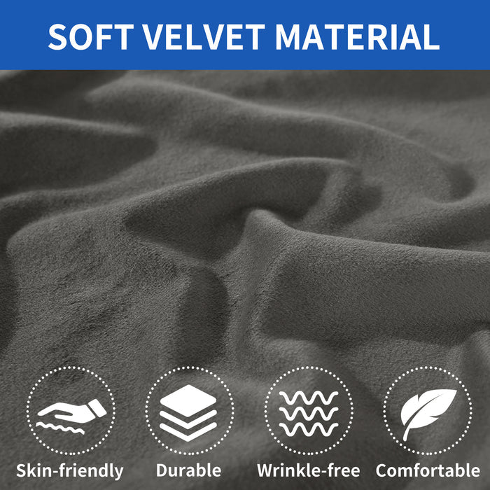 YSTYLE Velvet Stretch Sofa Seat Cover 3 Seater Anti Slip-YSTYLE