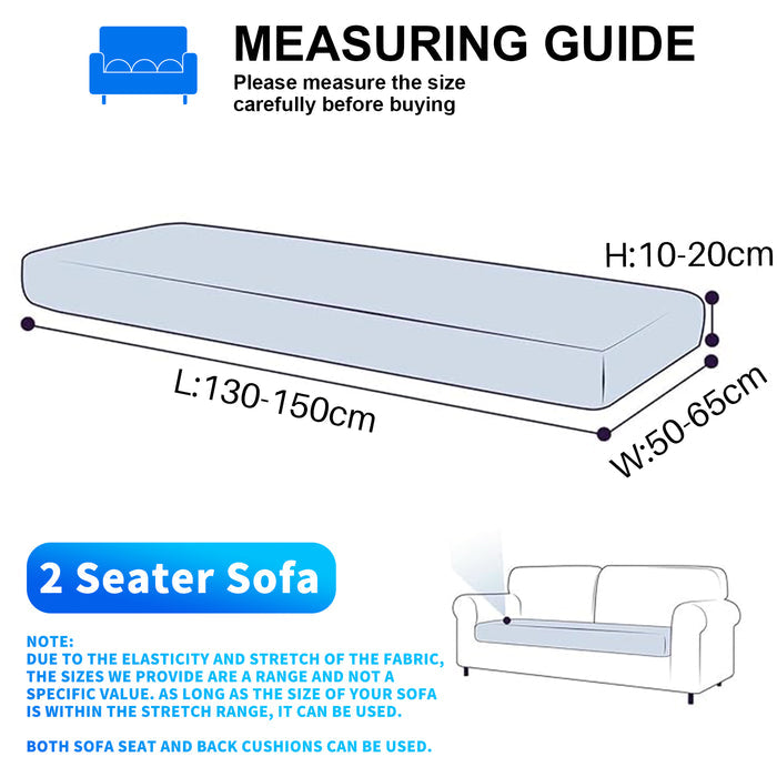 YSTYLE Velvet Stretch Sofa Seat Cover 2 Seater Anti Slip