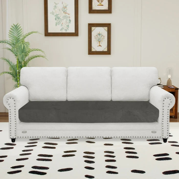 YSTYLE Velvet Stretch Sofa Seat Cover 3 Seater Anti Slip-YSTYLE