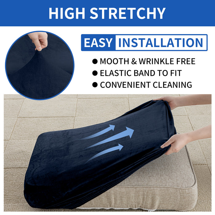 YSTYLE Velvet Stretch Sofa Seat Cover Large 1 Seater Anti Slip-YSTYLE