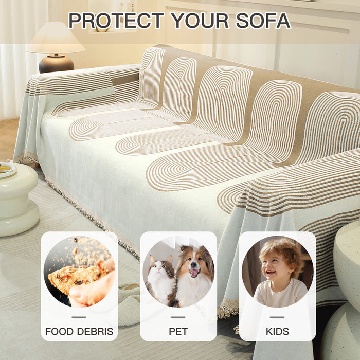 YSTYLE Washable 4 Seater Sofa Cover Throw 180x380cm Soft