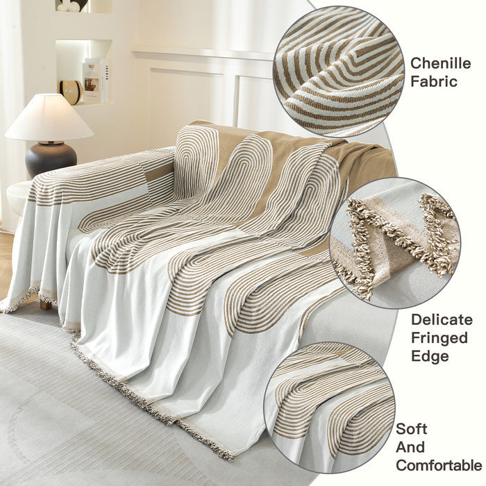 YSTYLE Washable 4 Seater Sofa Cover Throw 180x380cm Soft