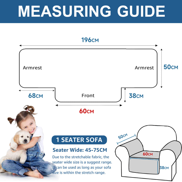 YSTYLE Waterproof 1 Seater Armchair Cover Anti Slip for Pet Protection