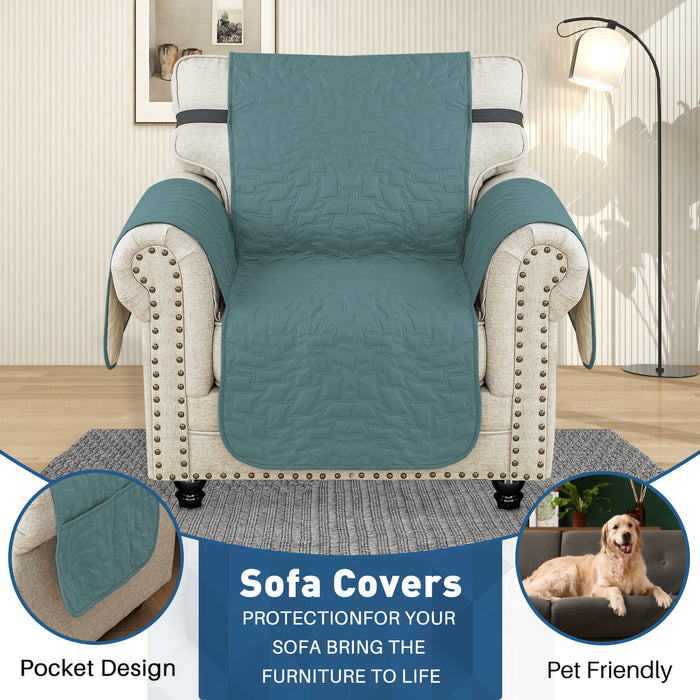 YSTYLE Waterproof 1 Seater Armchair Cover with Armrests Anti-Slip