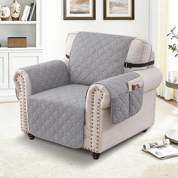YSTYLE Waterproof 1 Seater Armchair Cover with Pockets Non Slip