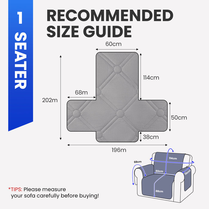 Ystyle Waterproof 1 Seater Armchair Cover with Side Pockets-YSTYLE