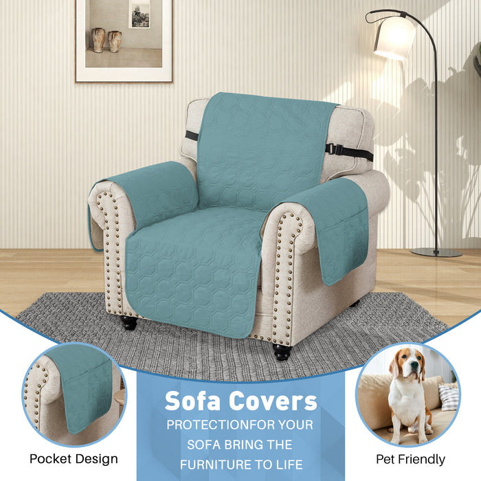 YSTYLE Waterproof 1 Seater Sofa Cover with Armrests Anti-Slip