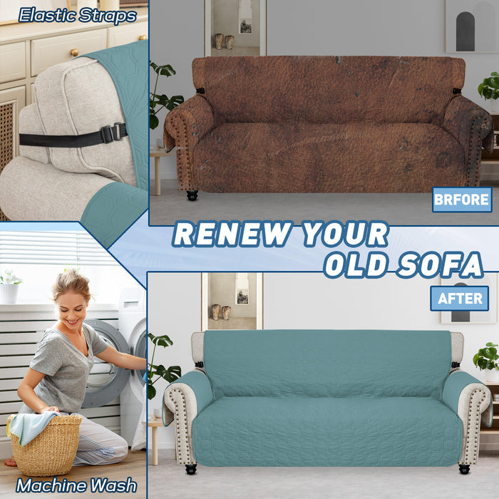 YSTYLE Waterproof 1 Seater Sofa Cover with Armrests Anti-Slip