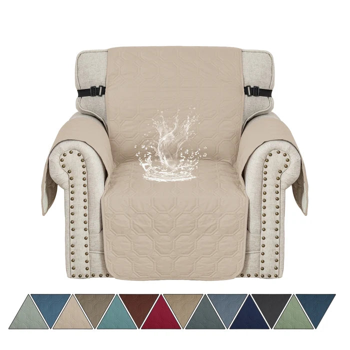 YSTYLE Waterproof 1 Seater Sofa Cover with Armrests Anti-Slip-YSTYLE