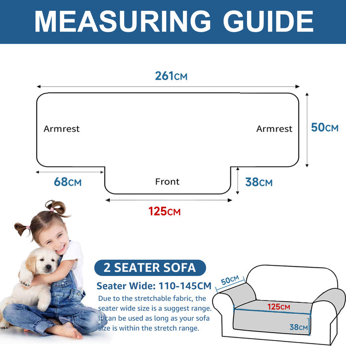 YSTYLE Waterproof 2 Seater Armchair Cover Anti Slip for Pet Protection