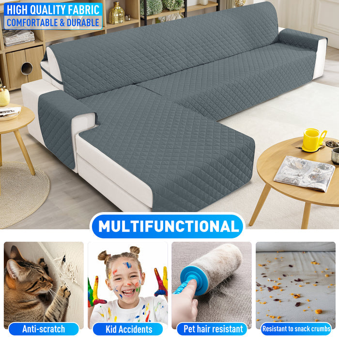 Ystyle Waterproof 4 Seater Corner Sofa Cover Reversible Anti Slip-YSTYLE