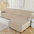 YSTYLE Waterproof 4 Seater Corner Sofa Cover Reversible Peninsula-YSTYLE