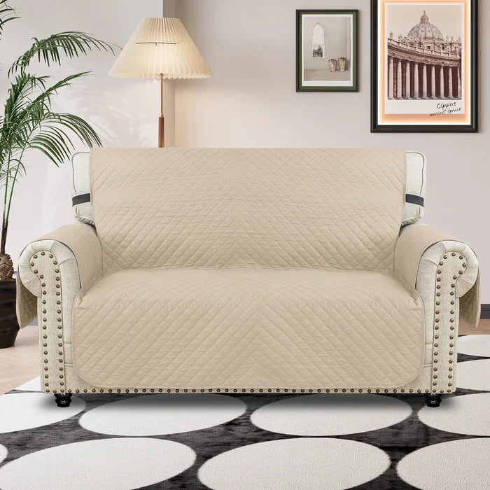 YSTYLE Waterproof 2 Seater Sofa Cover with Armrests Anti-Slip-YSTYLE