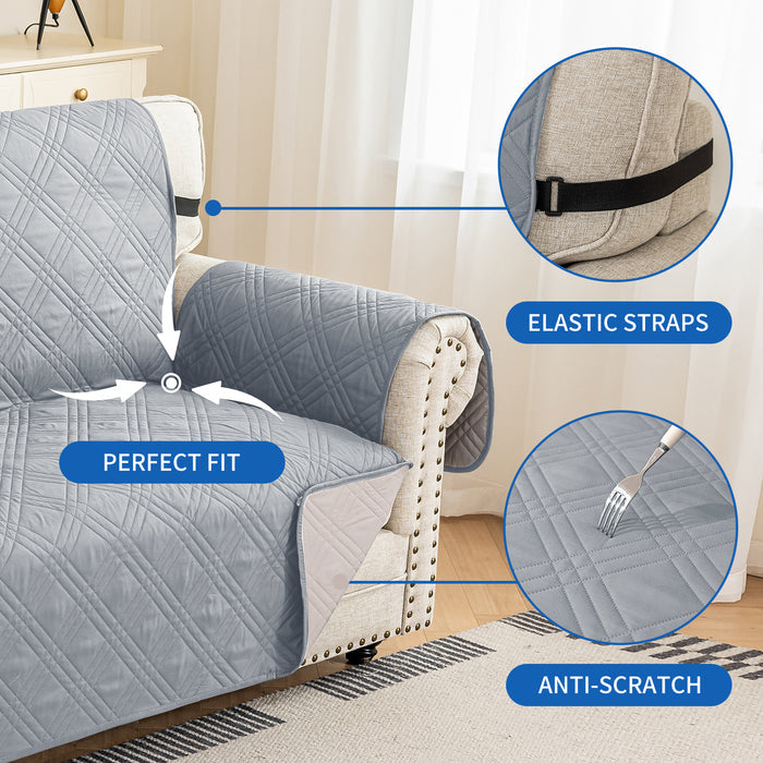 Ystyle Reversible 4 Seater Sofa Cover with Armrests Anti-Slip-YSTYLE