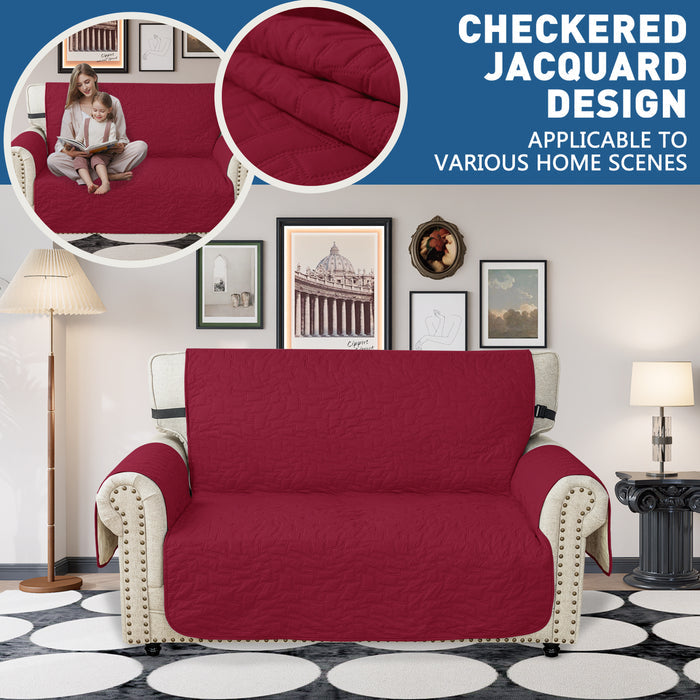 YSTYLE Waterproof 2 Seater Sofa Cover with Armrests Anti-Slip