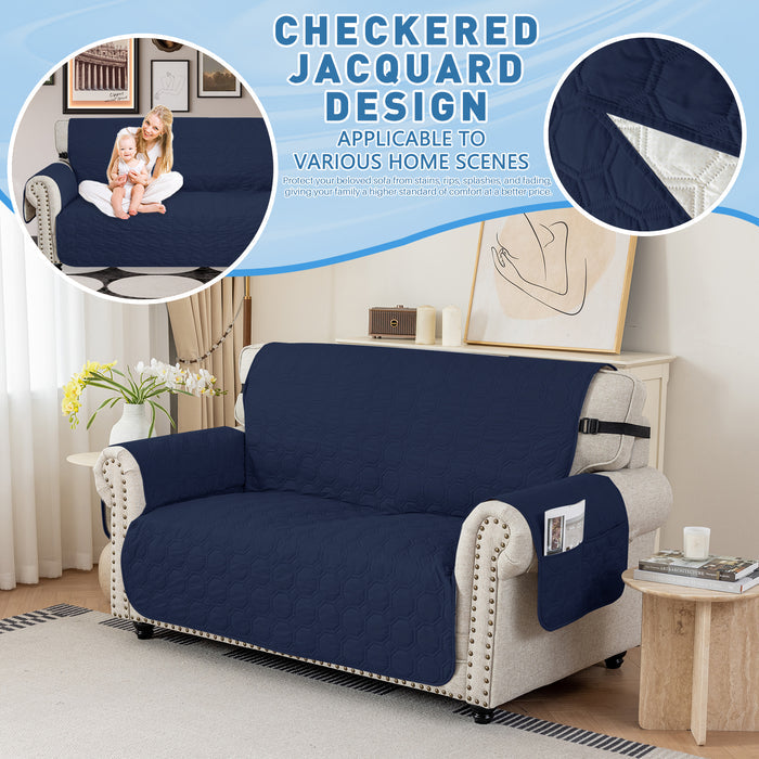 YSTYLE Waterproof 2 Seater Sofa Cover with Armrests Anti-Slip