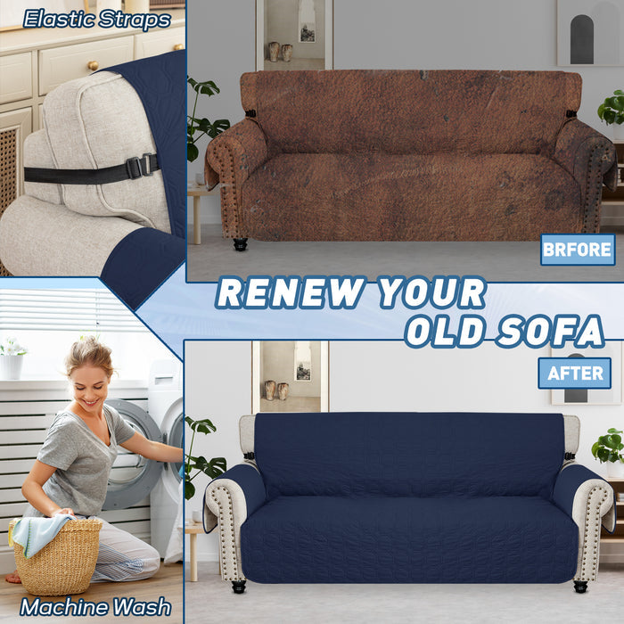 YSTYLE Waterproof 2 Seater Sofa Cover with Armrests Anti-Slip