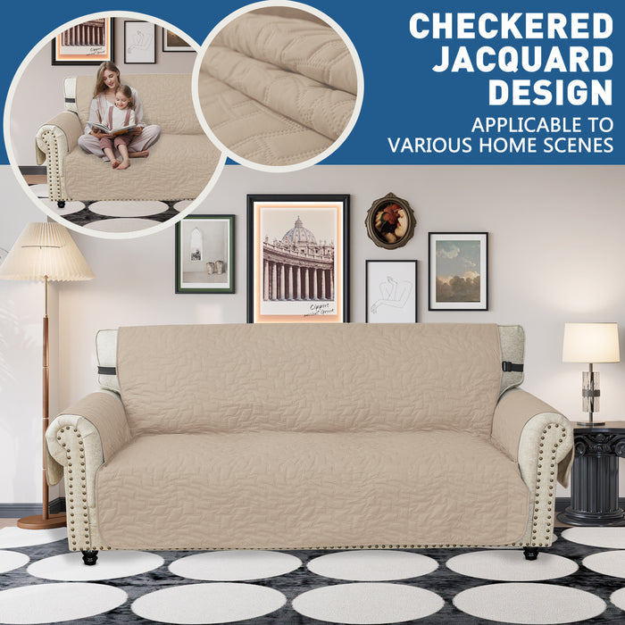 YSTYLE Waterproof 3 Seater Sofa Cover with Armrests Anti-Slip