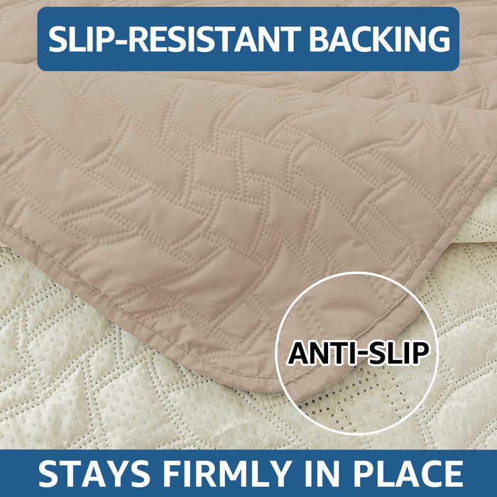 YSTYLE Waterproof 3 Seater Sofa Cover with Armrests Anti-Slip