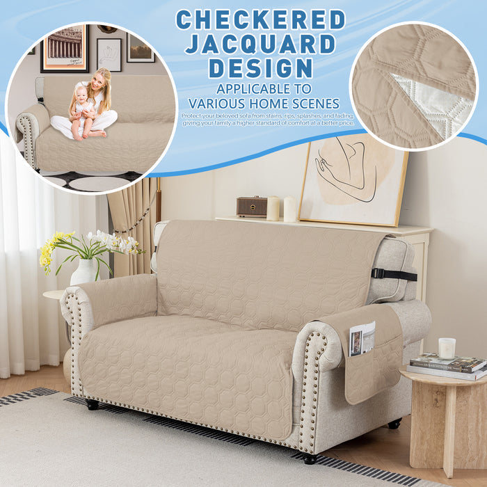 YSTYLE Waterproof 3 Seater Sofa Cover with Armrests Anti-Slip