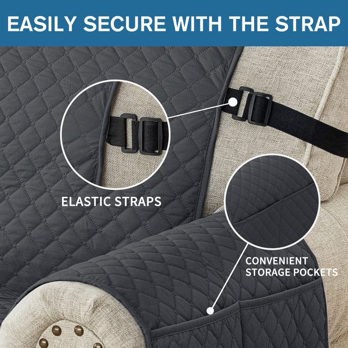 YSTYLE Waterproof 3 Seater Sofa Cover with Armrests Anti-Slip