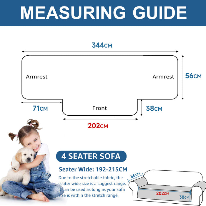 YSTYLE Waterproof 4 Seater Armchair Cover Anti Slip for Pet Protection