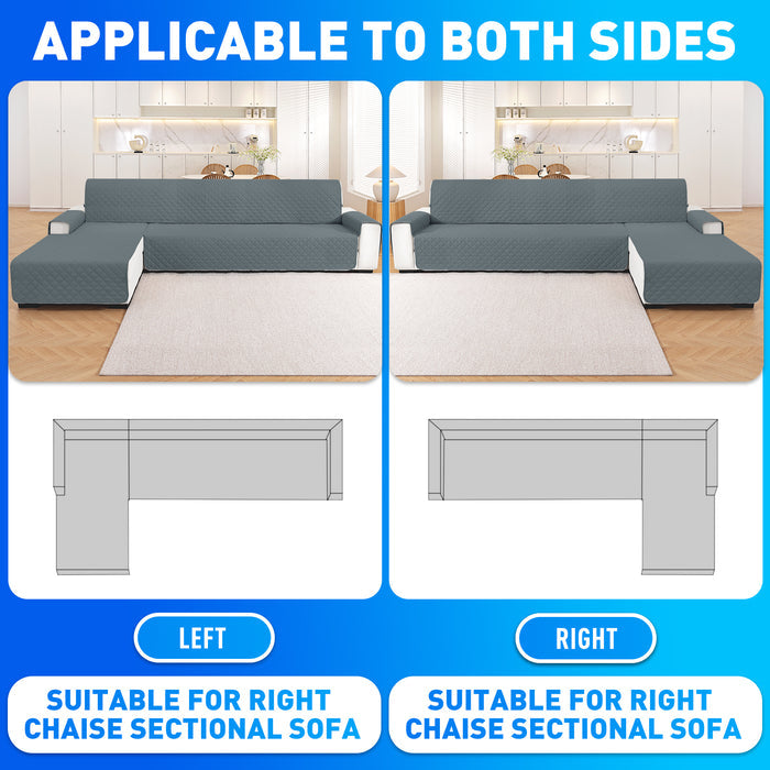 Ystyle Waterproof 4 Seater Corner Sofa Cover Reversible Anti Slip-YSTYLE
