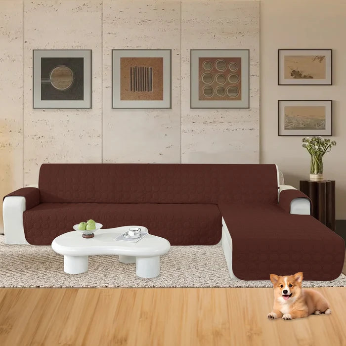 YSTYLE Waterproof 4 Seater Corner Sofa Cover Reversible Peninsula-YSTYLE