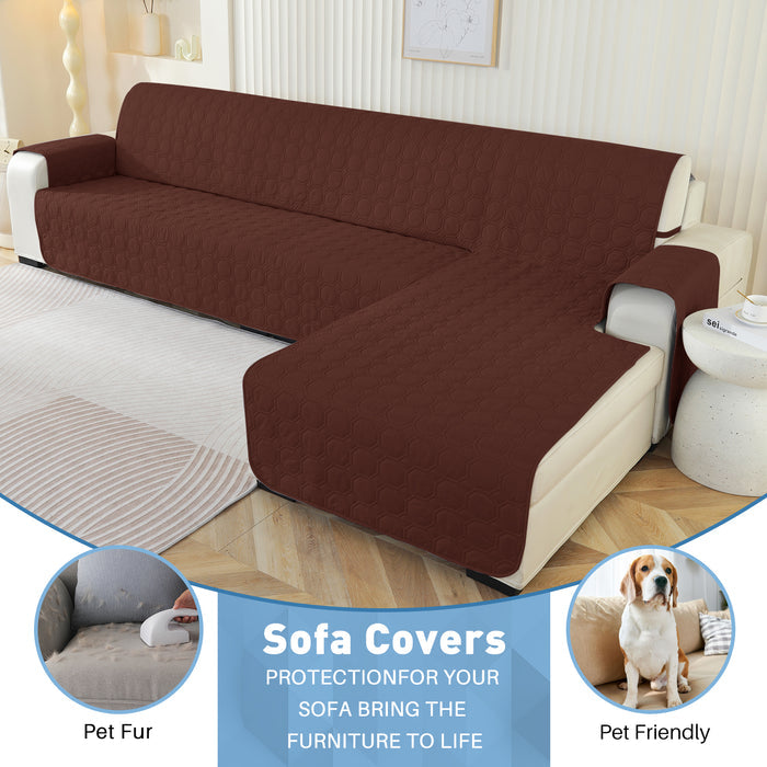 YSTYLE Waterproof 4 Seater Corner Sofa Cover Reversible Peninsula