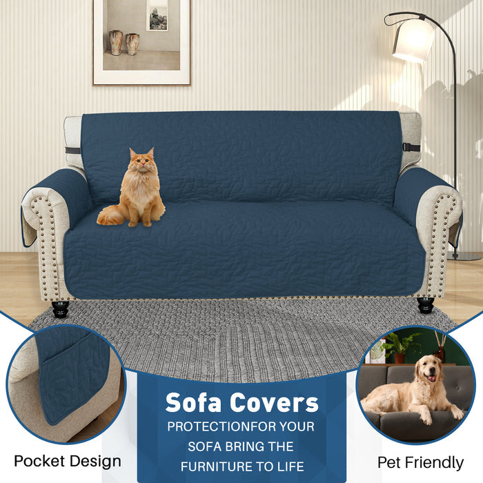 YSTYLE Waterproof 4 Seater Sofa Cover with Armrests Anti-Slip