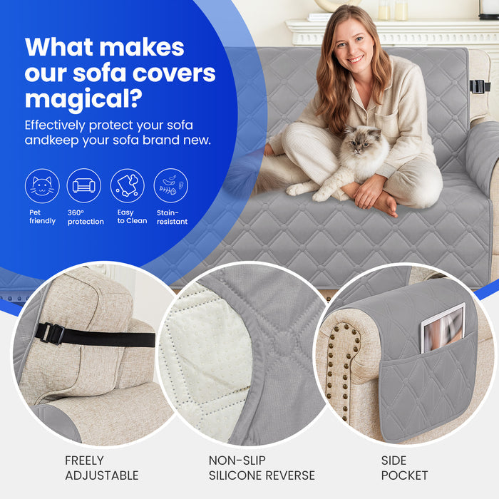 Ystyle Waterproof 4 Seater Corner Sofa Cover Reversible 280 cm-YSTYLE