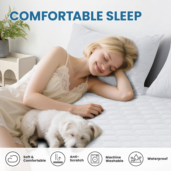 Ystyle Waterproof Double Mattress Protector 180x200 cm Anti Mite-YSTYLE