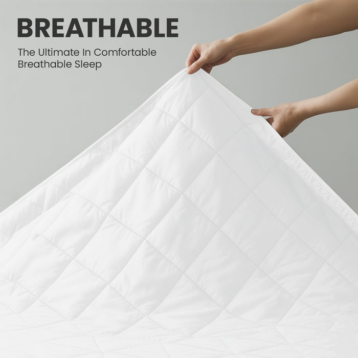 YSTYLE Waterproof Double Mattress Protector 140x200cm Quilted-YSTYLE