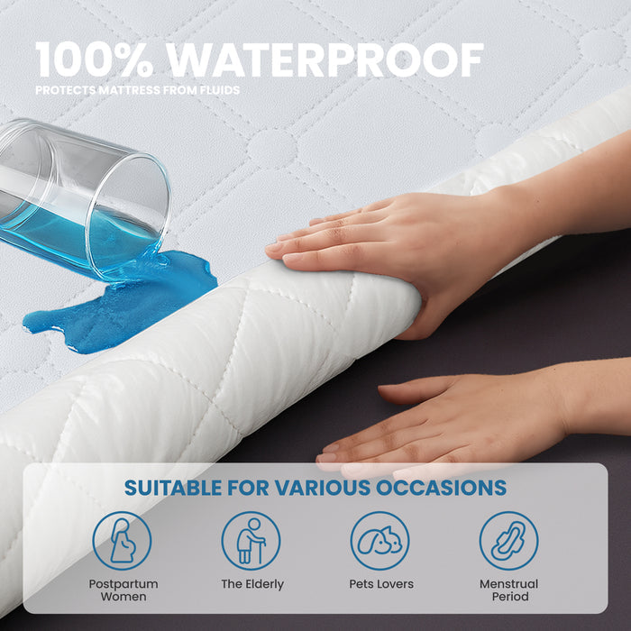 Ystyle Waterproof Double Mattress Protector 180x200 cm Anti Mite-YSTYLE