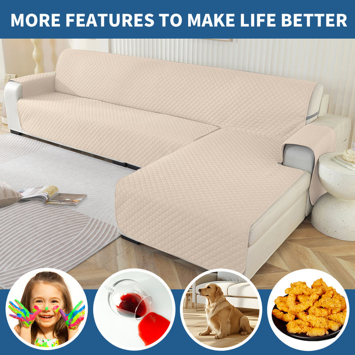 YSTYLE Waterproof L Shape Sofa Cover 2 Seater Reversible Peninsula