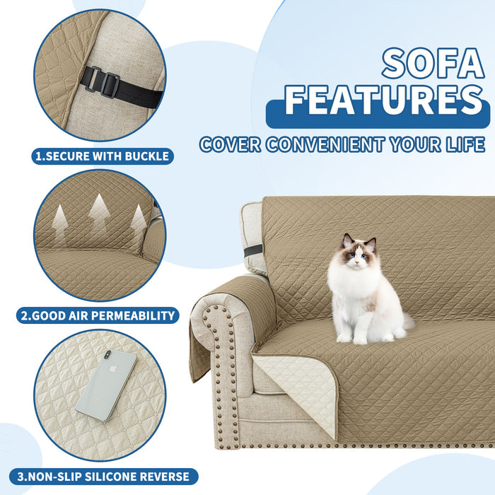 YSTYLE Waterproof L Shape Sofa Cover 3 Seater Reversible Peninsula