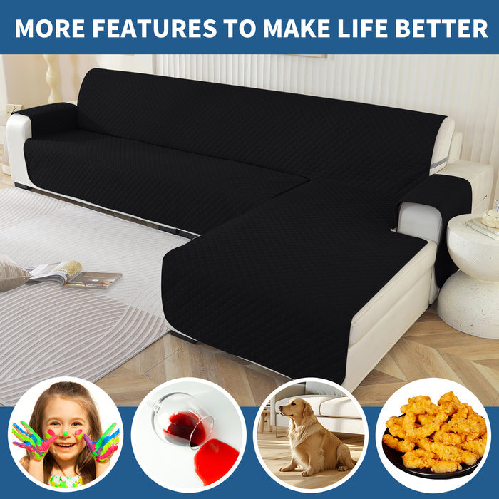 YSTYLE Waterproof L Shape Sofa Cover 4 Seater Reversible Peninsula