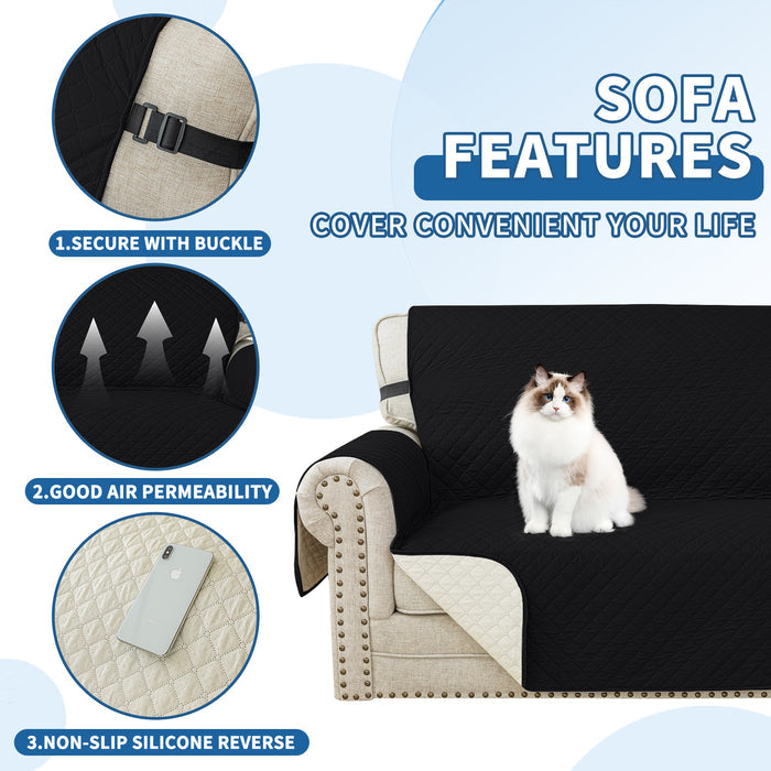 YSTYLE Waterproof L Shape Sofa Cover 4 Seater Reversible Peninsula