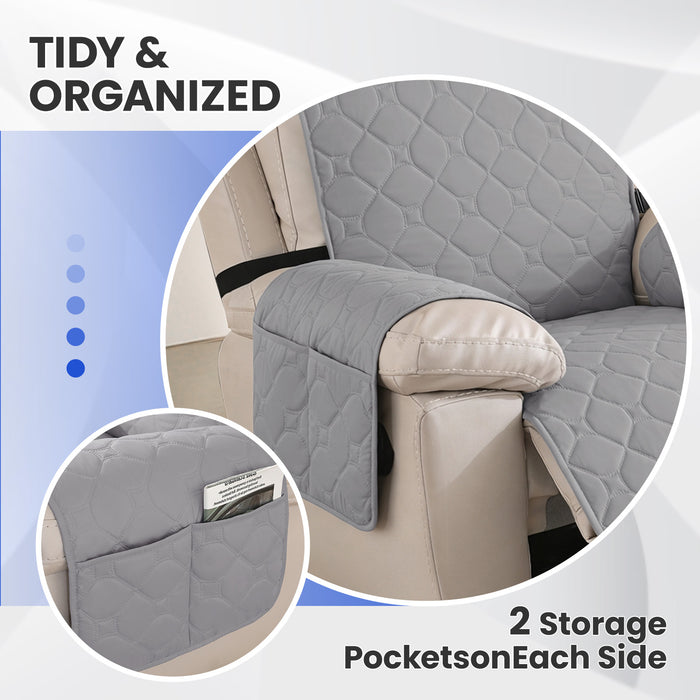 YSTYLE Waterproof Recliner Armchair Cover with Armrests Large 1 Seater
