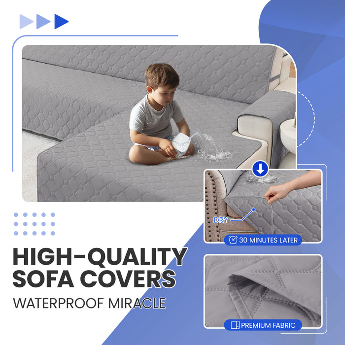 YSTYLE Waterproof Reversible Corner Sofa Cover L Shape 210cm