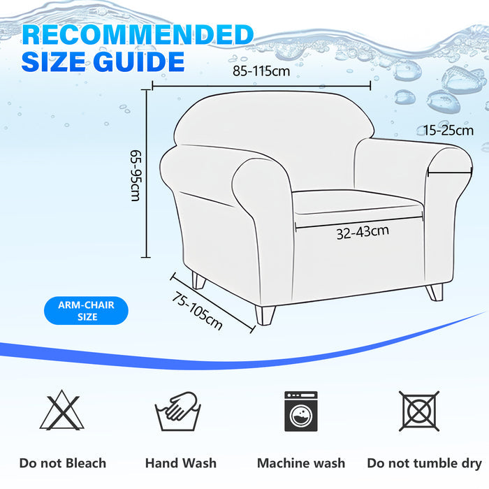 Ystyle Waterproof Stretch 1 Seater Sofa Cover Anti Slip-YSTYLE