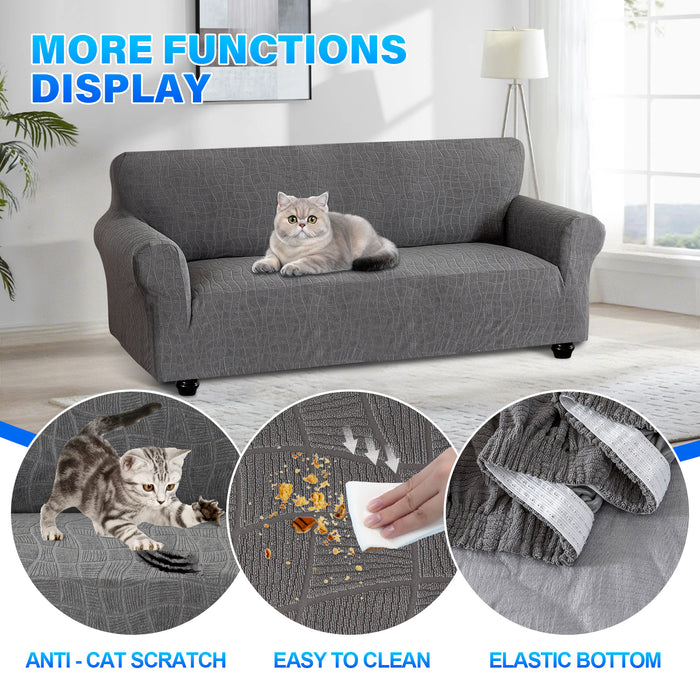 Ystyle Waterproof Stretch 4 Seater Sofa Cover Anti Slip-YSTYLE