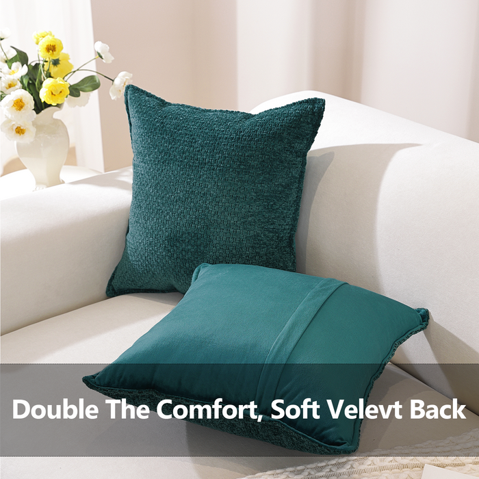 Ystyle2 Pieces Chenille Sofa Cushion Covers 60x60cm Soft-YSTYLE